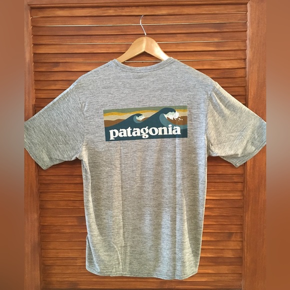 Patagonia Cap Cool Daily Graphic Tee Feather Grey Sizes S, M, L - Picture 1 of 4